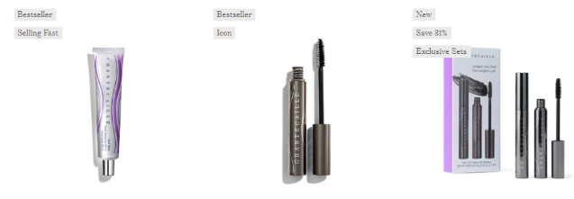 Image shows Chantecaille items