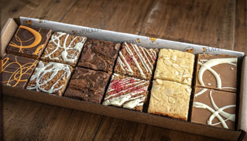 Shop for a mixed selection box of flapjacks and indulge in the luxury treats