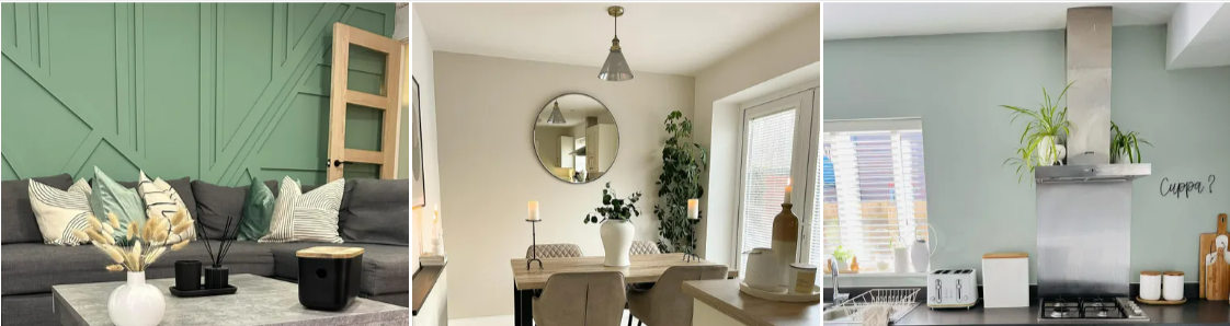 Living rooms of different houses painted using Dulux paints
