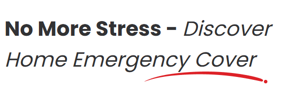 Home emergency cover advertisement displayed on white background