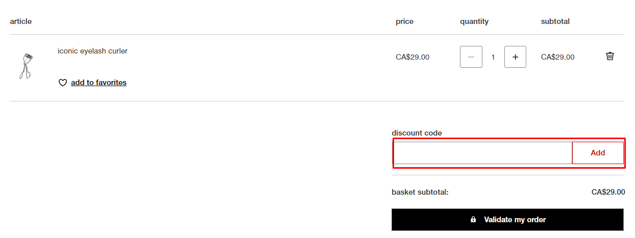 How do I use my Shu uemura discount code?