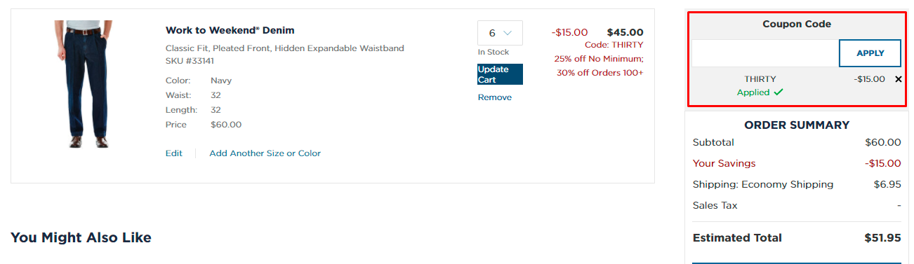 How do I use my Haggar coupon code?