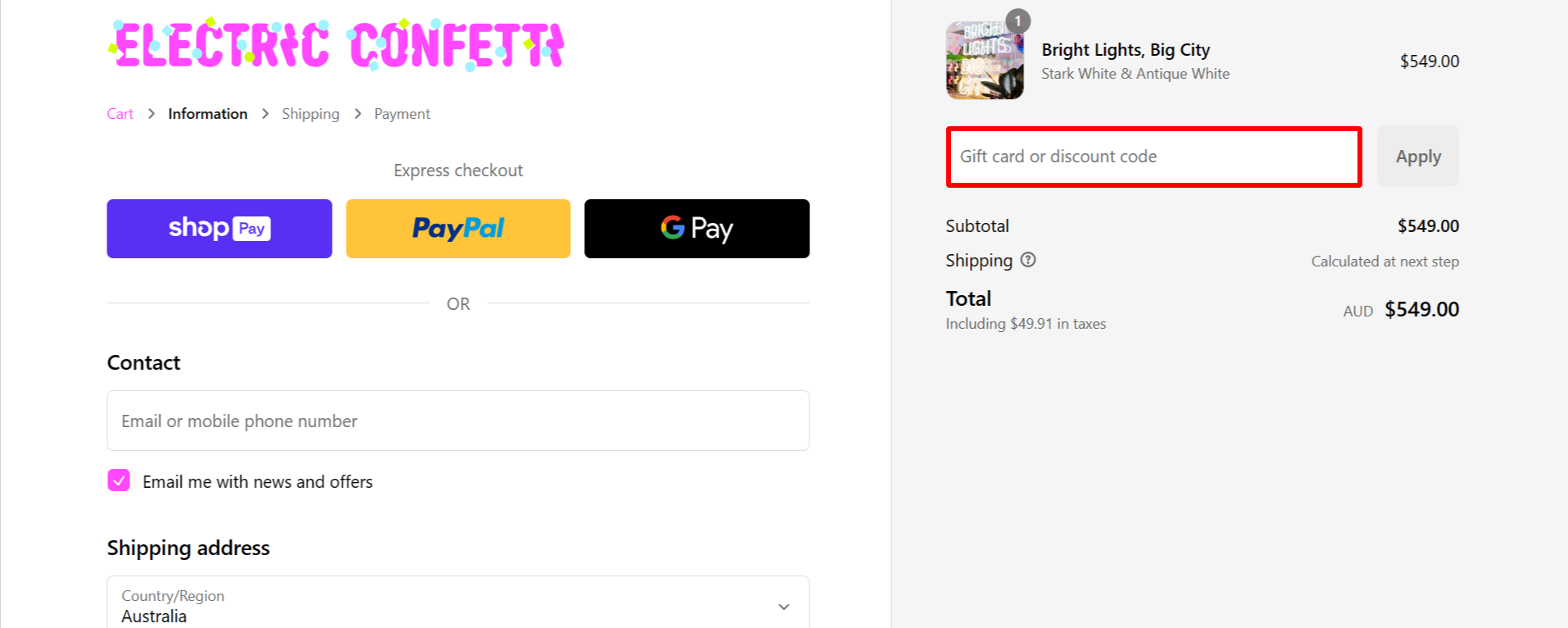 Electric Confetti active coupon codes for May 2024