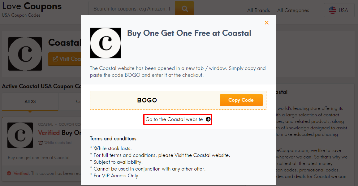 Coastal Coupon Codes May 2023
