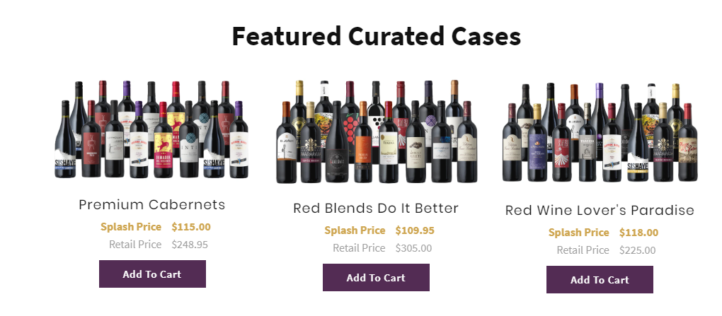 About Splash Wines homepage
