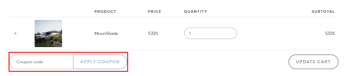How do I use my Moon Fabrications coupon code?