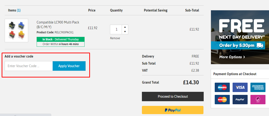 How do I use my TonerGiant.co.uk discount code?