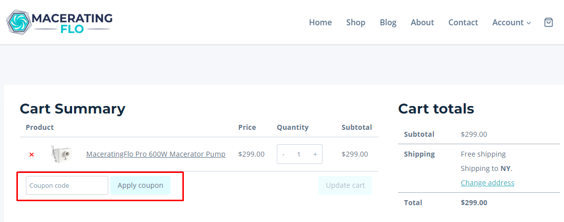 How do I use my MaceratingFlo coupon code?