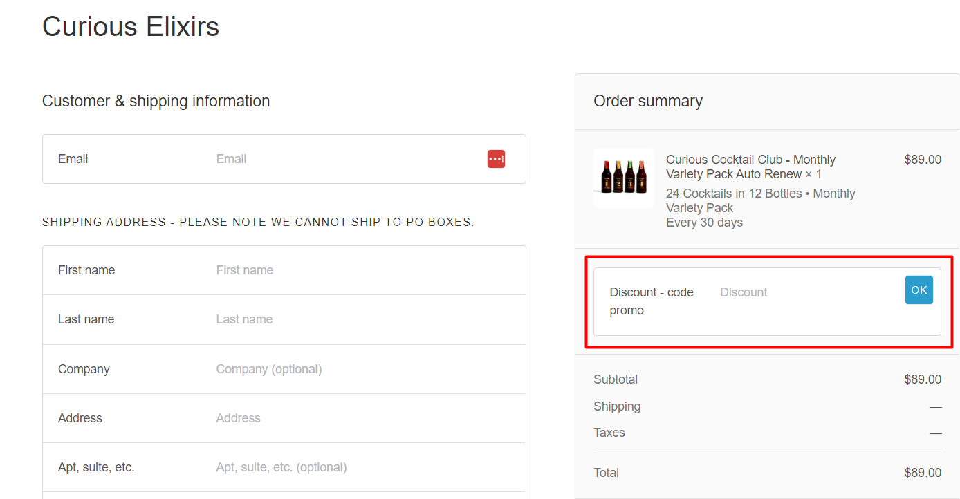 How do I use my Curious Elixirs discount code?