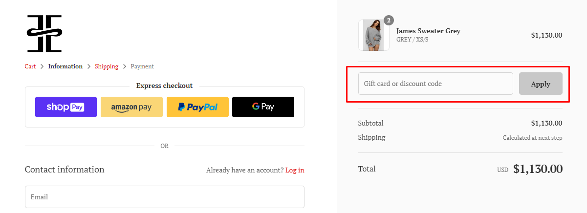 How do I use my ETERNE discount code?