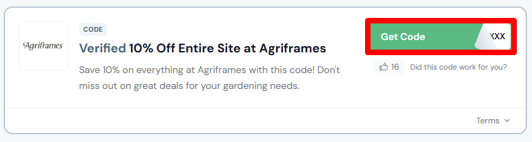 Get your code by clicking the red box