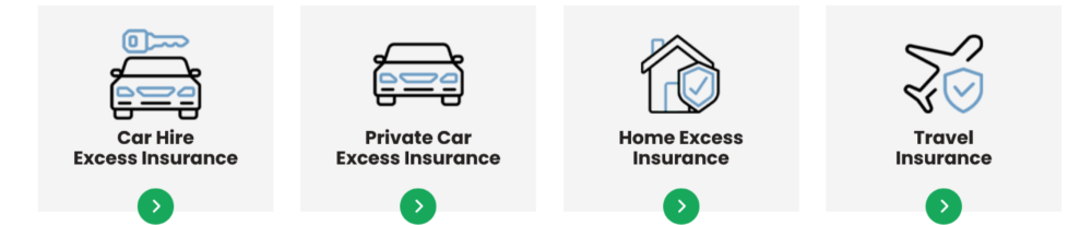 four Bettersafe.com insurance covers they offer written under different logos 