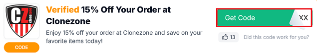 image showing the "Get Code" button