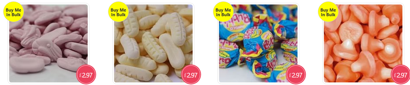 A Quarter Of old-fashioned sweets in jars sold directly from the A Quarter Of website