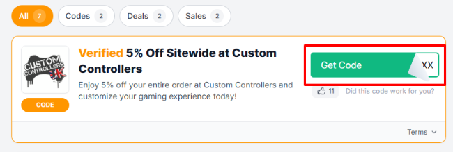 verified Custom Controllers 5% discount code for any item, LDV