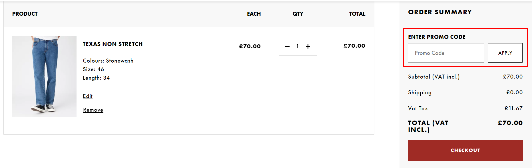 How do I use my Wrangler promo code?