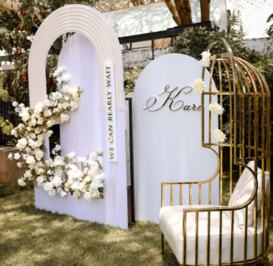 A Kate baby shower backdrop