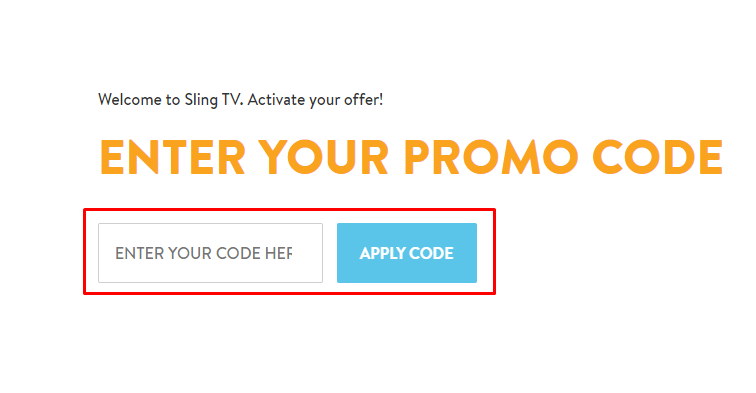 How do I use my Sling promo code?