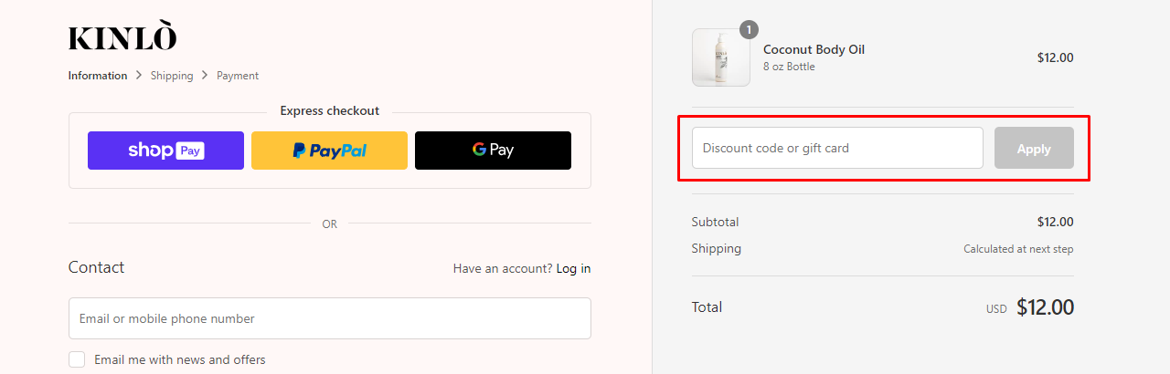 How do I use my Kinlo discount code?