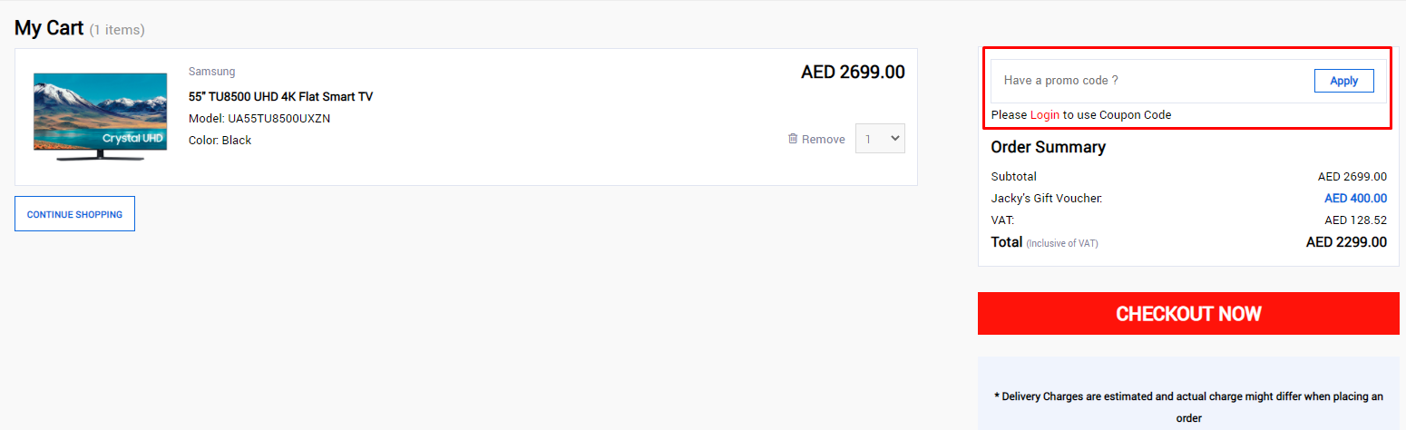 How do I use my Jacky’s Retail promo code?