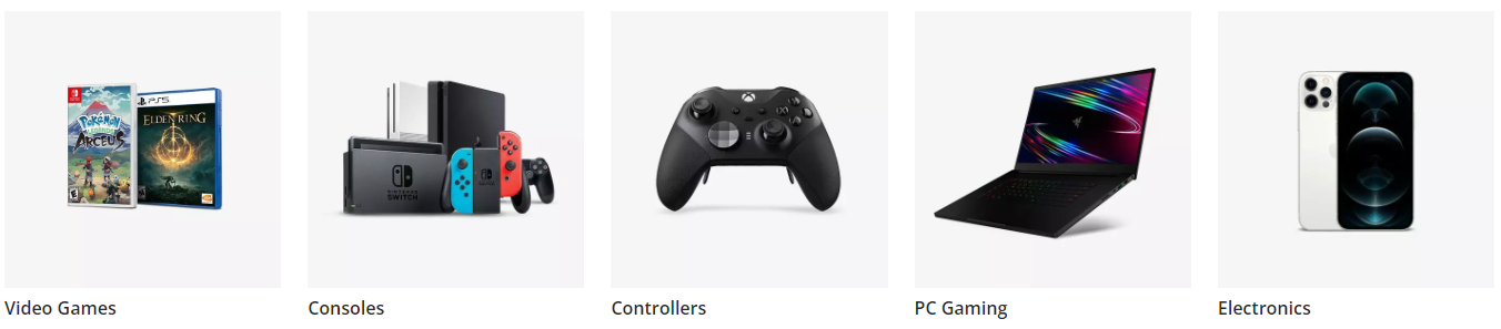 GameStop categories