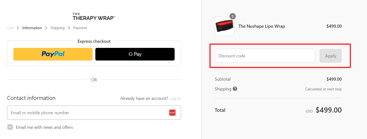 How do I use my The Therapy Wrap discount code?