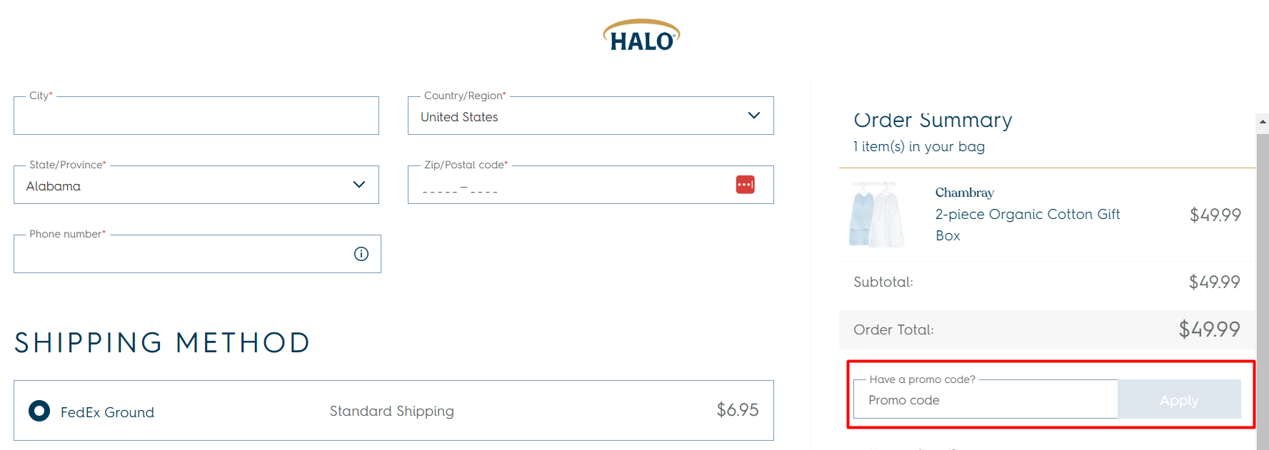 How do I use my Halo Sleep promo code?