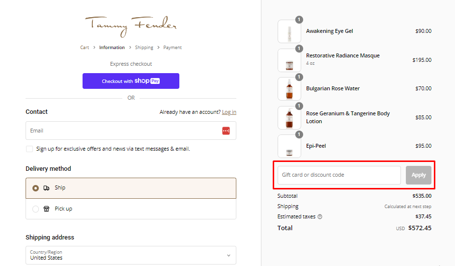 Tammy Fender Promo Codes June 2024