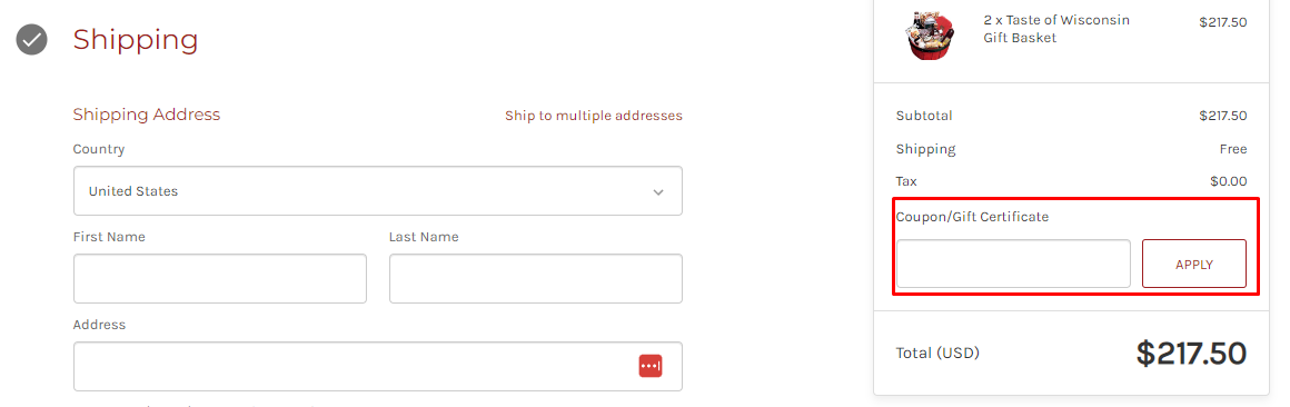 How do I use my WisconsinMade coupon code?