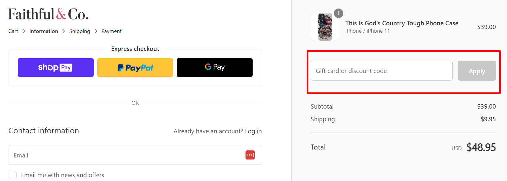 How do I use my Faithful & Co discount code?