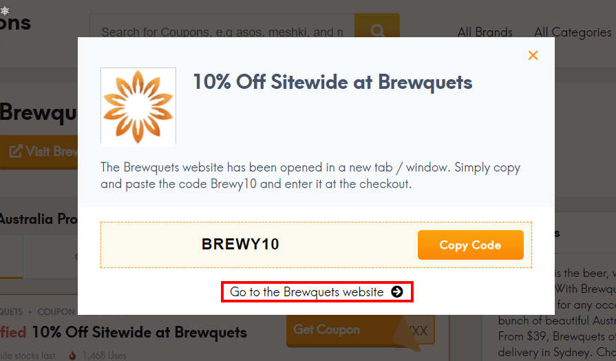 How do I use my Brewquets discount code?