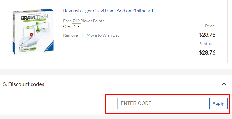 How do I use my OZGameShop discount code?