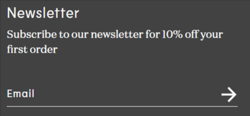 The Commodity newsletter sign up page