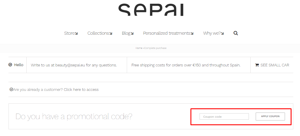 How do I use my SEPAI discount code?