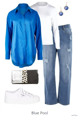 Classic smart casual outfit on a white background that supports a Birdsnest voucher code