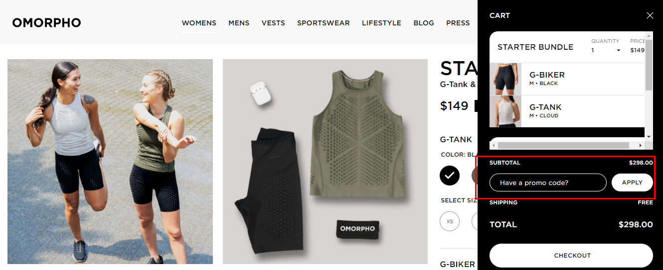 How do I use my OMORPHO discount code?