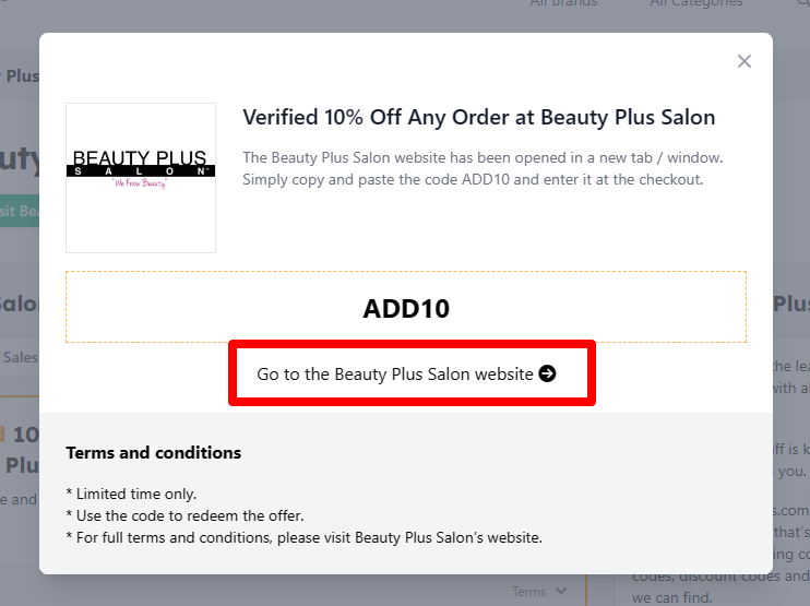 beauty plus salon website