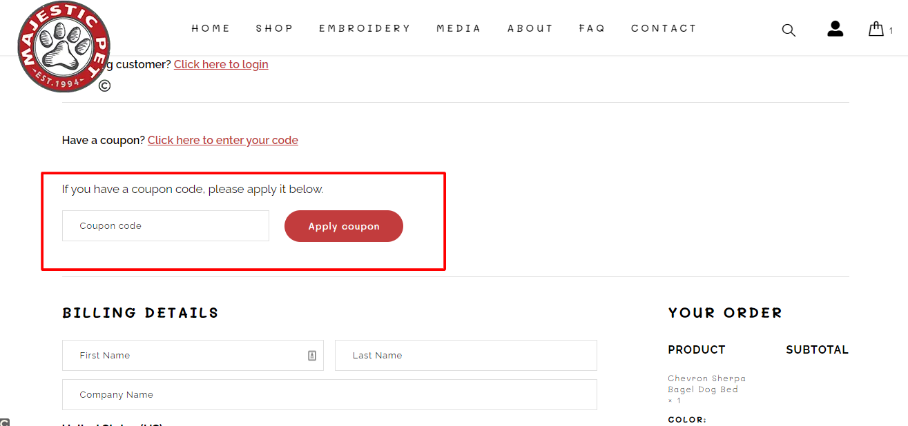 How Do I Use My MAJESTIC PET Promo Code?