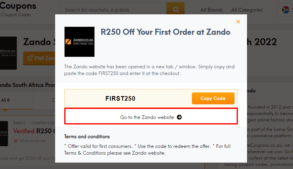 Zando LC Promo Code