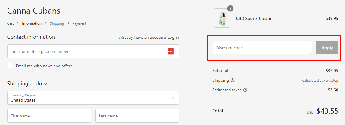 How do I use my Canna Cubans discount code?