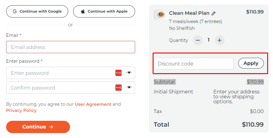 How do I use my Trifecta discount code?