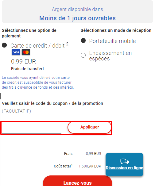 code de reduction