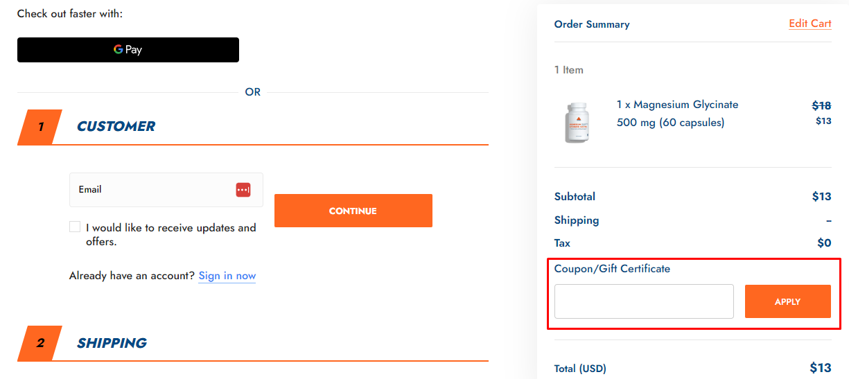 How do I use my Xandro Lab coupon code?