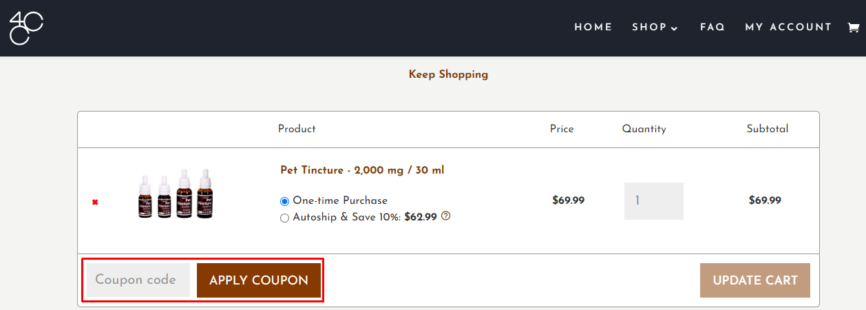 How do I use my 4 Corners Cannabis coupon code?