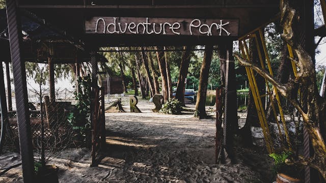Best father's day gifts: The front entrance and sign of an adventure park