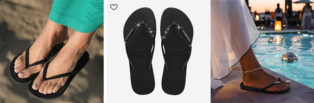 image showing some women's flipflops from Havaianas 