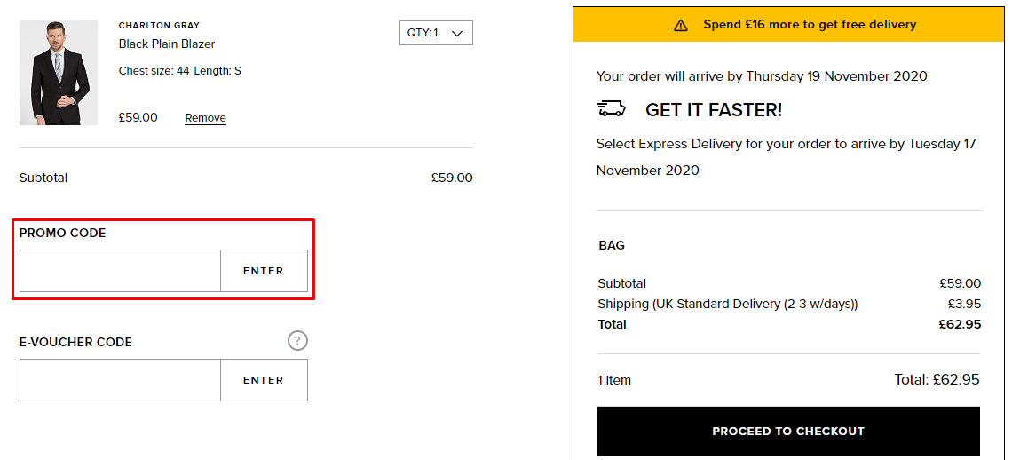 How do I use my Slater Menswear promo code?