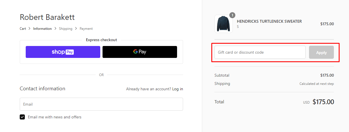 How do I use my Robert Barakett discount code?