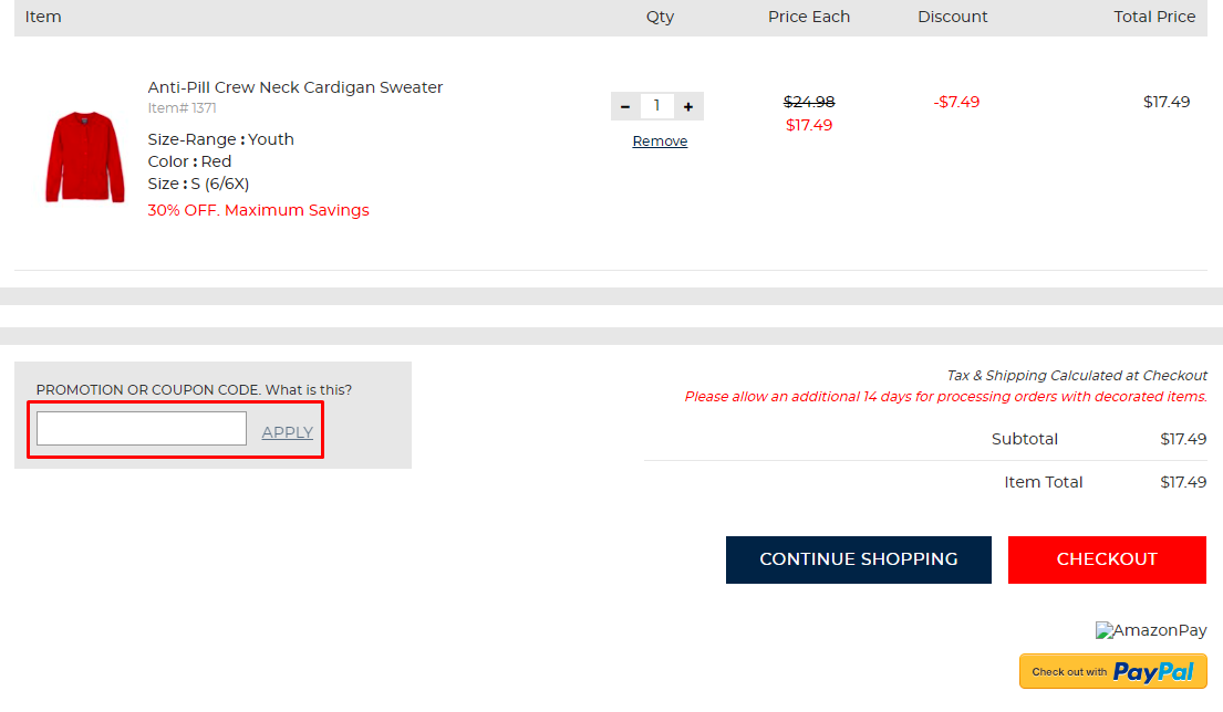 How do I use my French Toast coupon code?