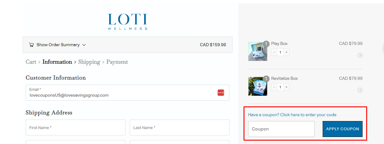 How do I use my Loti Wellness coupon code?